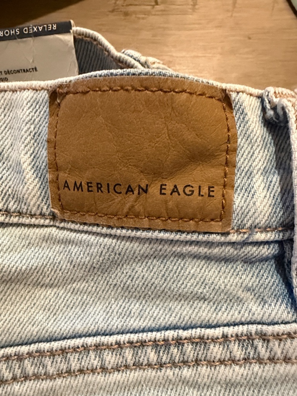 American Eagle Outfitters Light Blue Distressed Denim Cutoff Shorts - Picture 7 of 8